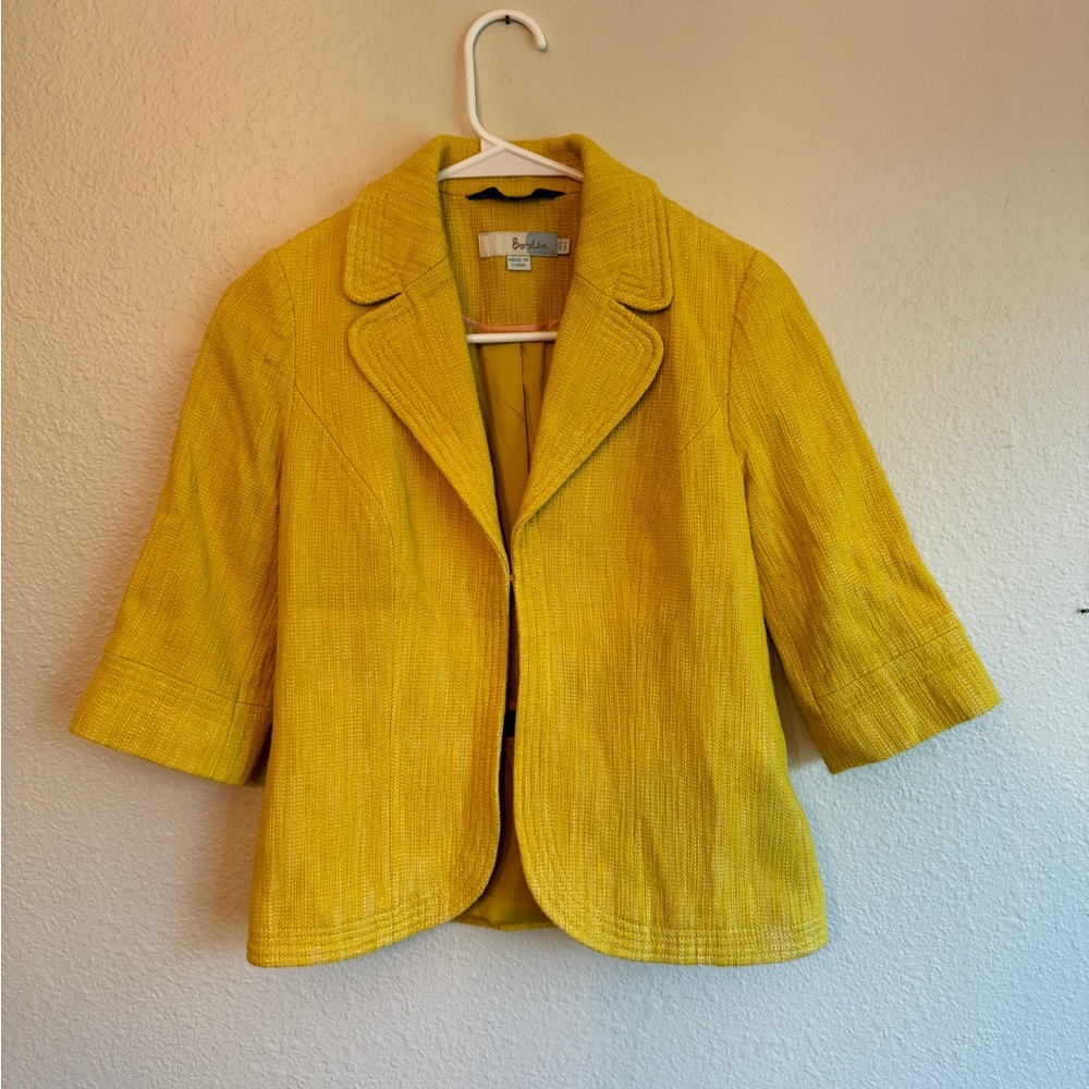 Boden Yellow Blazer, Size US 2